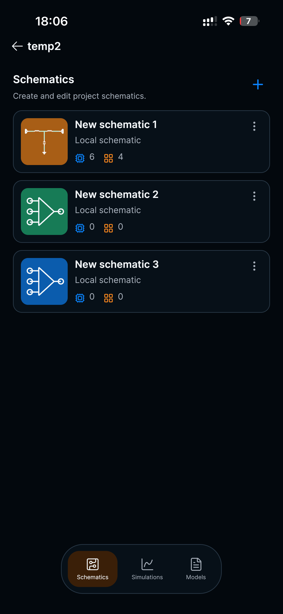 Schematics list
